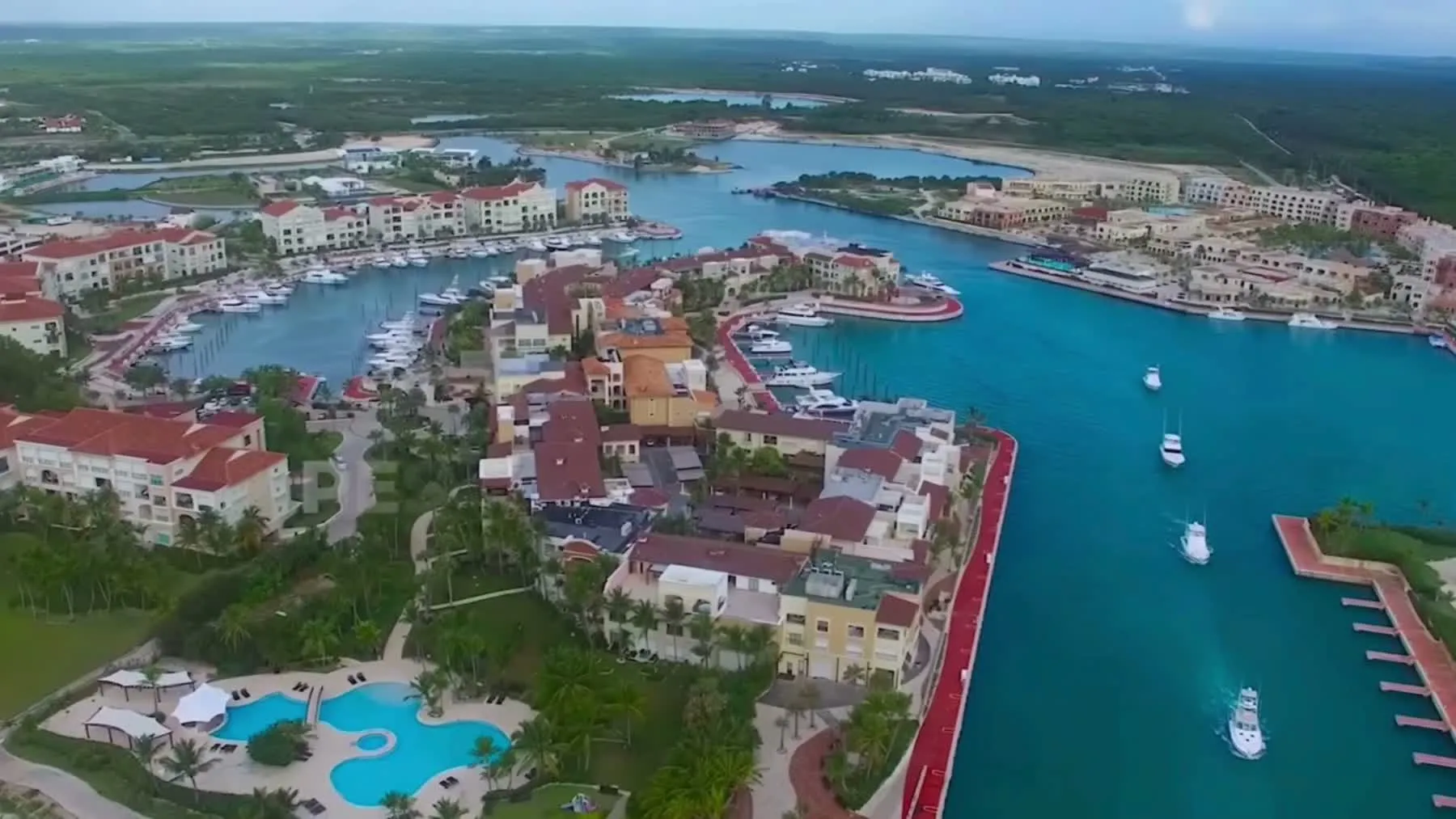 Cap Cana Marina and the Dominican Republic coastline